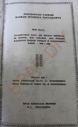 Laporan Kegiatan Kerja Direktorat Pembinaan Kesehatan Tahun 1969 berdasarkan Rencana Kerja Tahun ...