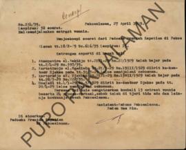 Surat dari titahnya Paduka Kapatihan Assistant-Wedono Pakualaman kepada Kepala Kampung Pakualaman...