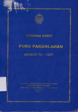 SENARAI ARSIP PURO PAKUALAMAN