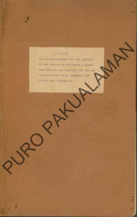 Daftar dari tamu undangan pesta dansa yang meriah di Kraton pada hari Kamis tanggal 6 Agustus 193...