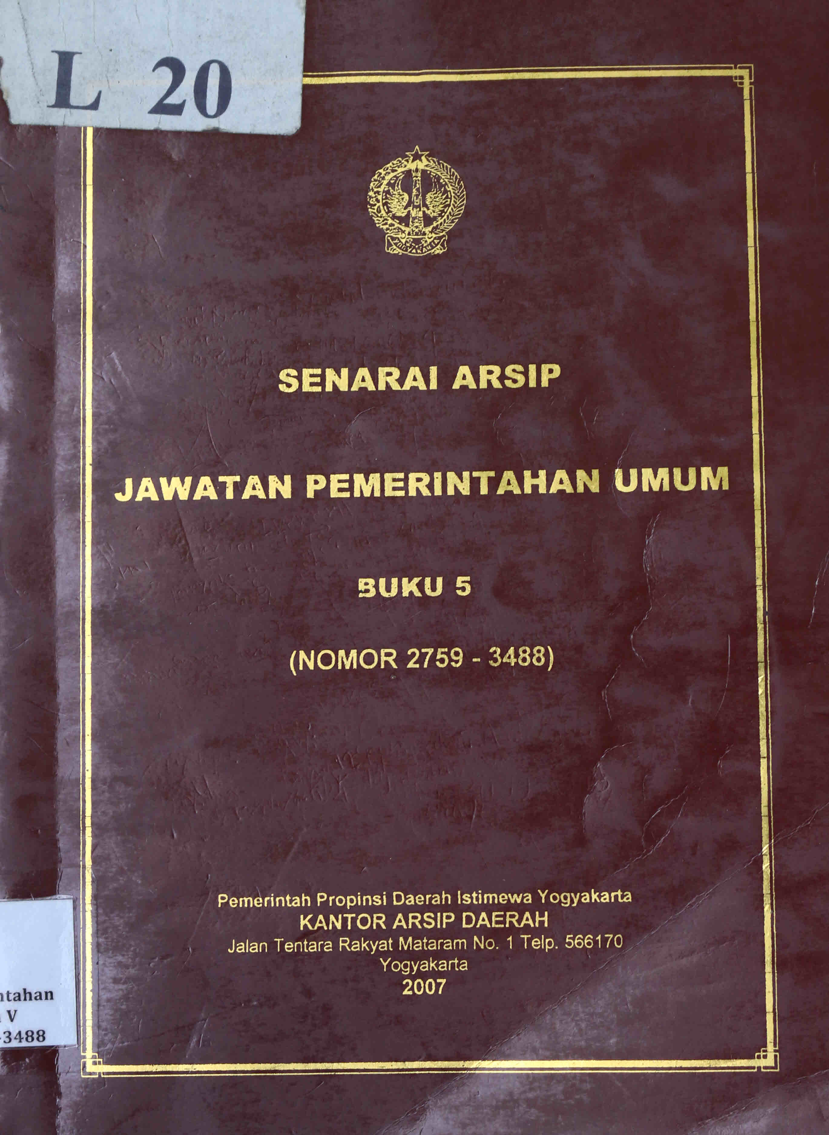 Senarai Arsip Jawatan Pemerintahan Umum Diy Buku 1 𝐉𝐚𝐫𝐢𝐧𝐠𝐚𝐧 𝐈𝐧𝐟𝐨𝐫𝐦𝐚𝐬𝐢