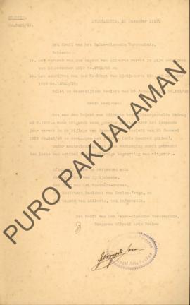 Besluit Het Hoofd Pakoe Alamsche Huis Pangeran Adipati Ario Prabu Sooryodilogo, perihal memohon t...