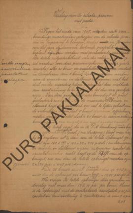 Laporan tentang uji/tes seleksi padi 1907, 1908.