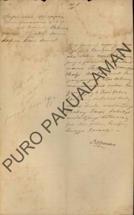 Surat dari Suparwano perihal adanya peradilan untuk Dolkarim karena keretanya menubruk pohon di T...