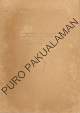 Keterangan /Pratelan cecah serta pengeluaran belanjanya golongan Abdi Dalem di dalam bulan Januar...