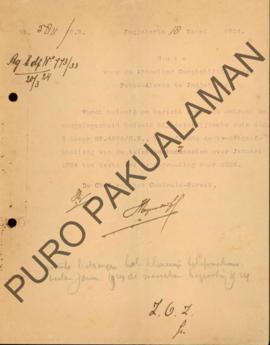 Nota dari Chef Control Bureau kepada Afdeling Comptabiliteit van Pakualaman, perihal pengeluaran ...