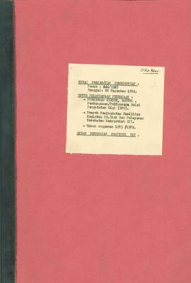 Surat Perjanjian Pembayaran Nomor : 144/3345, tanggal 20 November 1984 untuk Pelaksanaan Pekerjan...