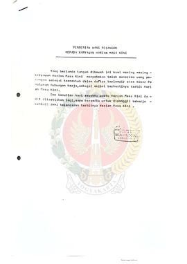 Daftar nama-nama pengambilan pesangan karyawan Hasian Masa Kini sebagai akibat berhentinya terbit...