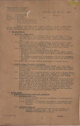 Surat dari Kementrian Pertahanan Staf Angkatan Darat, kepada Sri Paduka Paku Alam, tentang  Risal...