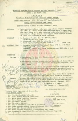 Berkas tentang pelaksanaan Pekan Olah Raga Nasional IX