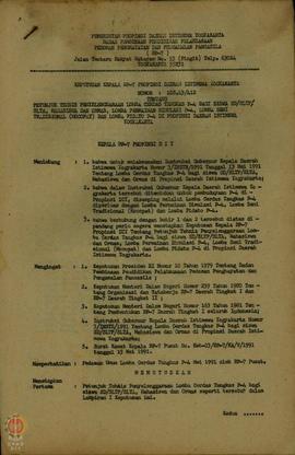    Surat Keputusan No. 188.43/412 tanggal 18 Juni 1991,tentang Petunjuk Teknis Penyelenggaraan L...