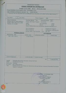 Bendel Surat Perintah Membayar belanja lain-lain dana rehabilitasi dan rekonstruksi berupa bantua...