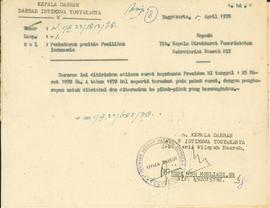 K Presiden RI No. 4/1978 tentang pembubaran Panitia Pemilihan Umum dan Instruksi Mendagri No. 426...