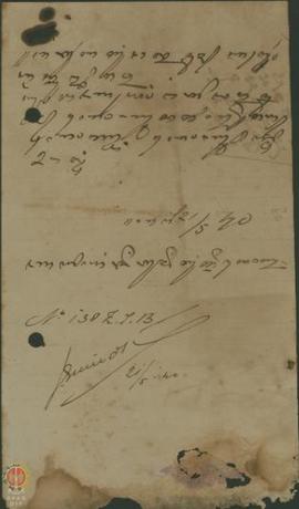 Surat tertanggal 21 Mei 1940 dari Nyai Kanjeng Tumenggung Seganda kepada Kantor Inkoop Bureau ten...