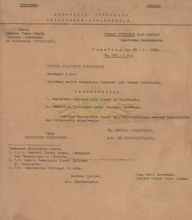 Turunan Surat Ketetapan dari Menteri Departemen Kemakmuran Nomor : 329/Keh ditujukan kepada Kepal...