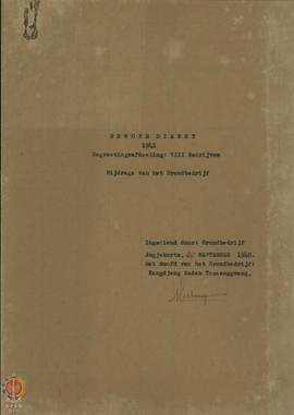 Pekerjaan Biasa/rutin tahun 1941 Bagian Anggaran Pekerjaan VIII Biaya Proyek Pertanahan