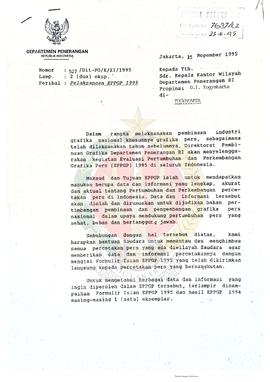 Buku Ikhtiar Hasil Evaluasi Pertumbuhan dan Perkembangan Grafika Pers (EPPGP) tahun 1994.