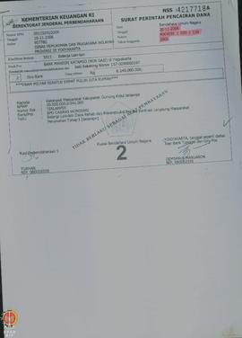 Surat Perintah Pencairan Dana Nomor : 406903E/030/118 tanggal 20/11/2006 Belanja lain-lain Dana R...