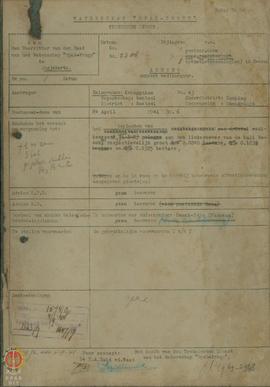 Surat Advies dari Kepala Dinas Teknis Waterschap “Opak-progo” tentang Wedikengser kelurahan Krong...