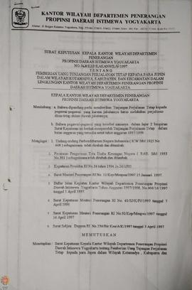 Surat Keputusan Kepala Kantor Wilayah Departemen Penerangan Daerah Istimewa Yogyakarta Nomor : 06...