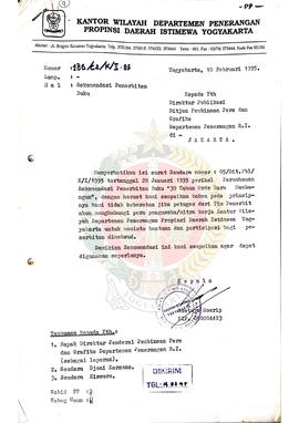 Berkas Rekomendasi Penerbitan Buku “30 Tahun Orde Baru Membangun”.