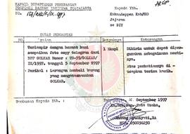 Berita Telex dari Dewan Pertimbangan Partai Golkar  kepada Ketua Dewan Pertimbangan Partai Golkar...