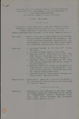 Surat Keputusan Kepala BP-7 Propinsi DIY Nomor 188.43/2041 tentang Penyelenggaraan Penataran P-4 ...