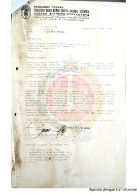 Surat dari Ketua Pengurus Daerah Persatuan Radio Siaran Swasta Nasional Indonesia Provinsi Daerah...