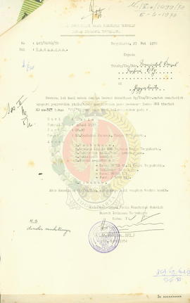 Undangan upacara penyerahan piala/tanda penghargaan pada pemenang lomba UKS Tingkat SD se DIY