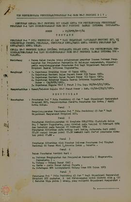 Surat Keputusan Kepala BP-7 Propinsi DIY tentang Penataran P-4 Pola pendukung 45 Jam bagi Organis...