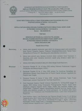 Surat Keputusan Kepala Dinas Pemukiman dan Prasarana Wilayah Provinsi Daerah Istimewa Yogyakarta ...