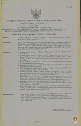 Buku Daftar Isian Proyek daerah Proyek Pembangunan Prasarana Fisik Gedung BP 7 Provinsi DIY