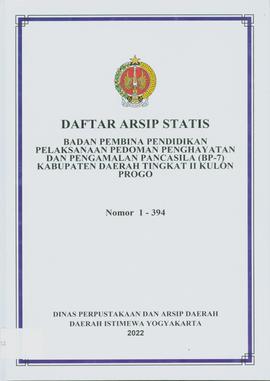 DAFTAR ARSIP STATIS BADAN PEMBINA PENDIDIKAN PELAKSANAAN PEDOMAN PENGHAYATAN DAN PENGAMALAN PANCA...