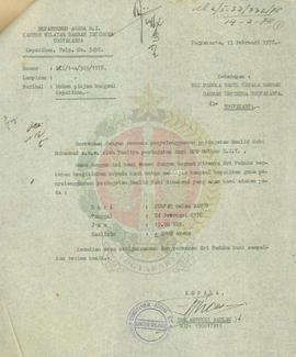 Permohonan Bangsal Kepatihan untuk penyelenggaraan peringatan Maulid Nabi Muhammad SAW oleh Kanto...