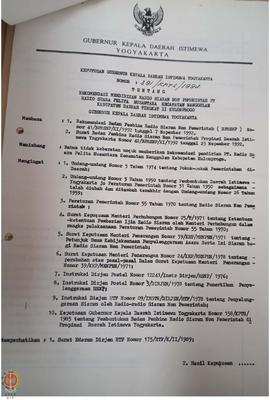 Surat dari Sekretariat Wilayah Daerah kepada Kepala Kantor Wilayah Departemen Penerangan Daerah I...