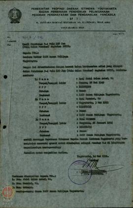 Surat hasil penataran P-4 pola 120 jam angkatan XVIII