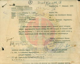 Telegram Laksus Pangkopkamtib Jawa Tengah dan DIY tentang Peringatan terhadap selebaran yang beri...