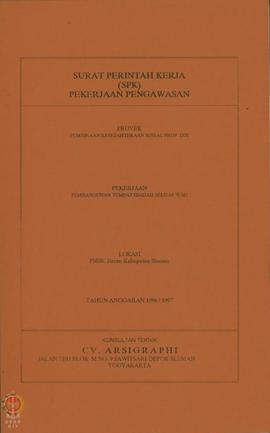 Dokumen pengawasan pembangunan tempat ibadah seluas 70 M2 di Panti Sosial Bina Remaja yang terlet...