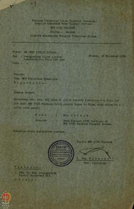 Kumpulan surat tentang pergantian calon peserta penataran P-4 pola 120 jam yang berasal dari SMP ...