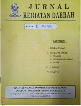 Jurnal Kegiatan Daerah tentang Analisa Situasi Pendapat Umum  Bidang Polkam/Politik dan Keamanan,...