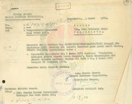 Mohon pengundangan PD Kotamadya Yogyakarta No. 1/ 1973 tentang Pemberian sebagian pulasi kepada R...