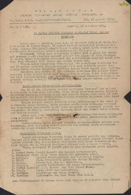 Siaran lepas Jawatan Penerangan DIY, Nomor : 13 Tahun 1964, tentang  Pernyataan 10 Partai Politik...