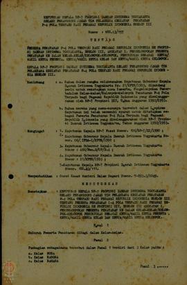Surat Keputusan Kepala BP-7 Propinsi DIY selaku penanggungjawab Tim Pelaksana Kegiatan Penataran ...