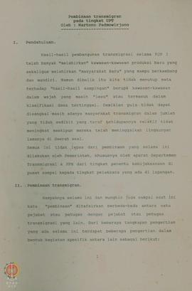 Laporan Kegiatan dan Laporan Jumlah Amino/Realisasi Pemberangkatan Transmigrasi dari Kantor Depar...