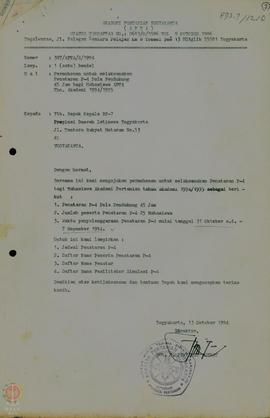 Berkas Penyelenggaraan Penataran P-4 Pola Pendukung 45 Jam bagi Mahasiswa Baru Akademi Pertanian ...