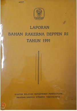 Laporan Bahan Rapat Kerja Nasional Departemen Penerangan Provinsi Daerah Istimewa Yogyakarta.