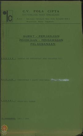 Dukumen pengawasan Nomor 07 Pj/Kwb/ III.b.P/VII-84, tanggal 1 Juni 1984 pelaksanaan pekerjaan Pem...