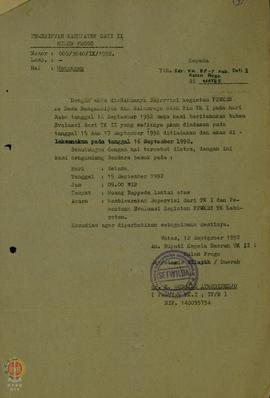 Undangan dari Bupati Kepala Dati II Kulon Progo untuk Kepala BP- 7 Kabupaten Dati II Kulon Progo ...