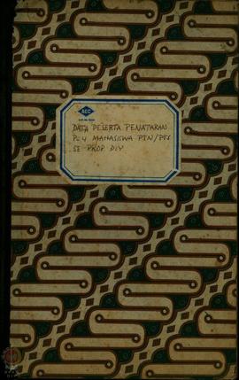 Data Peserta Penataran P-4 Mahasiswa PTN/PTS se Propinsi DIY Tahun Akademik 1986/1987 - 1988/1989.