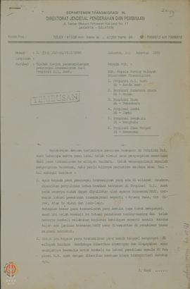 Surat dari Kepala Dirjen Pengerahan dan Pembinaan kepada Kepala Kantor Wilayah Departemen Transmi...